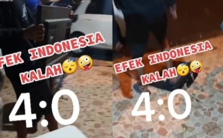 Kecewa Indonesia Kalah Telak dari Thailand Pria ini Nekat Banting dan Injak TV