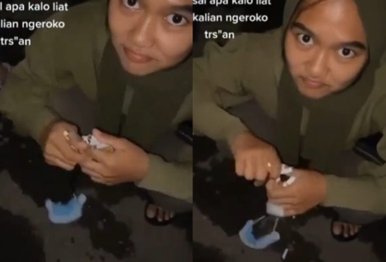 Kesal Gegara Terus terusan Ngerokok Wanita ini Hancurkan Rokok Pacarnya