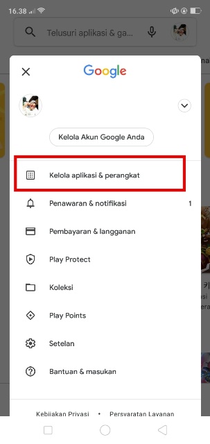 Mengembalikan aplikasi yang tidak terhapus