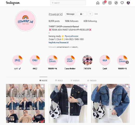 Menjual Barang Preloved - Cara Mendapatkan Uang dari Instagram