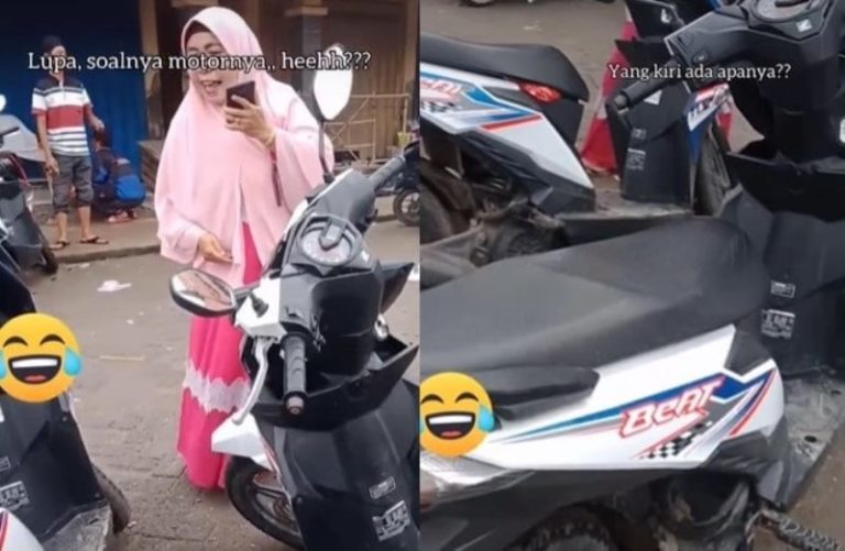 Ngakak Emak emak Bingung Cari Motor di Parkiran Gegara Ada yang Sama Endingnya Begini