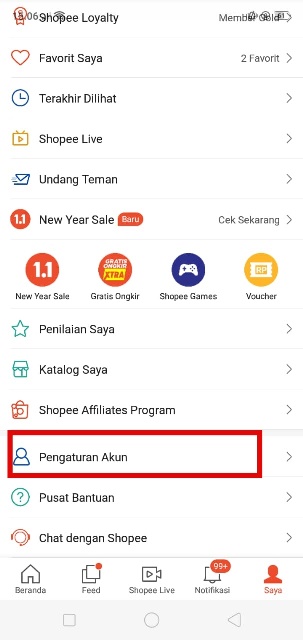 Pengaturan Akun