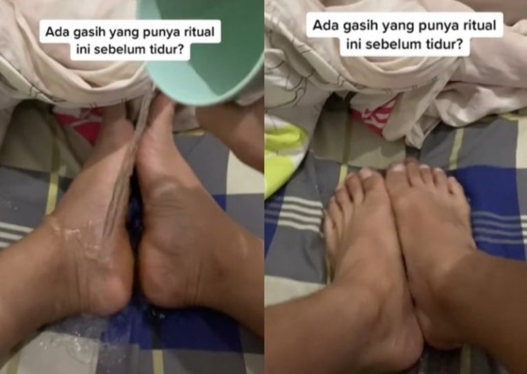 Ritual Aneh Sebelum Tidur Pria ini Harus Basahi Kakinya di Atas Kasur