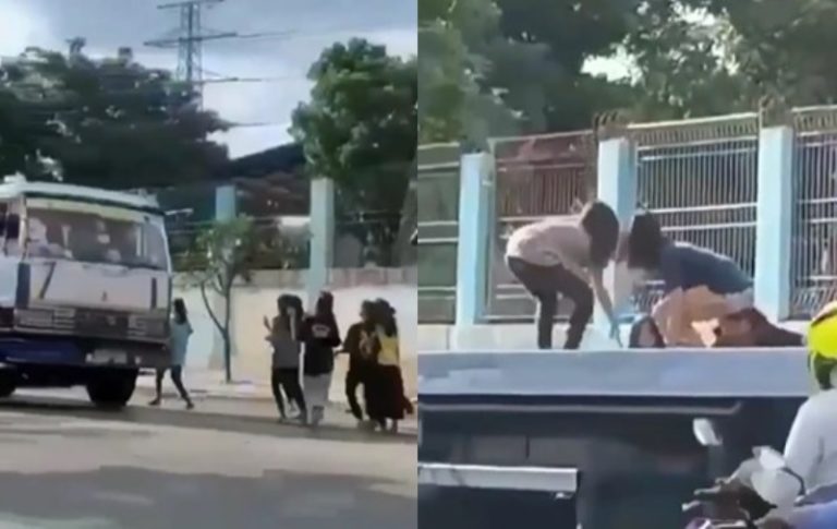 Taruhannya Nyawa Sekelompok Remaja Putri ini Tetap Nekat Nge BM Truk