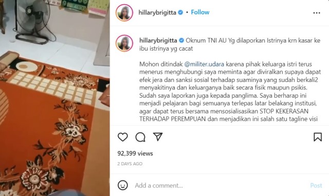 Unggahan Hillary Brigitta Lasut