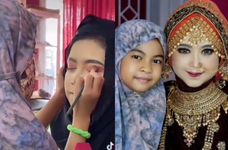 VIRAL MUA Cilik Jago Makeup ala Bollywood Hasilnya Bagus Banget