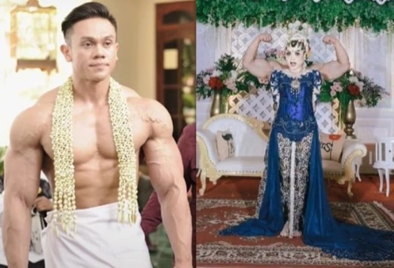 VIRAL Momen Seorang Binaragawan Pamer Otot Kekar Saat Acara Pernikahan