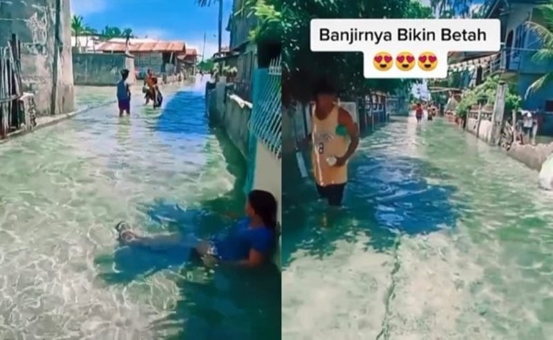 VIRAL Video Banjir dengan Air yang Sangat Bening dan Bersih Auto Pengen Nyebur