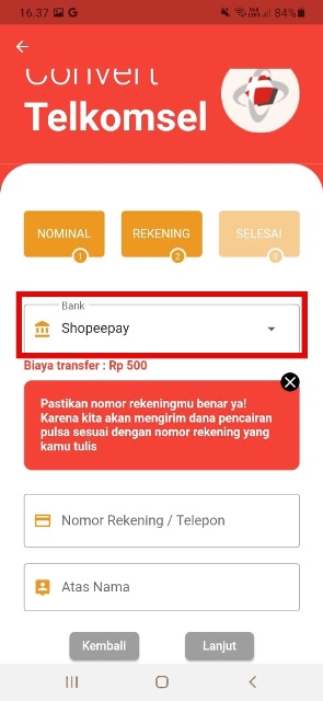 Cara Mengisi Shopeepay lewat Pulsa