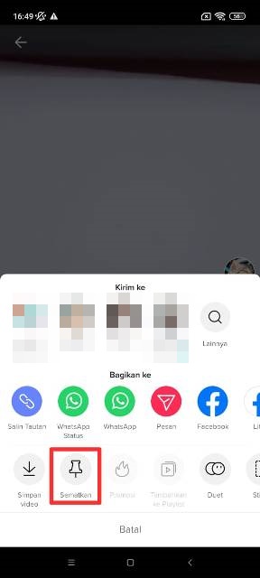 Cara Menyematkan Video di TikTok
