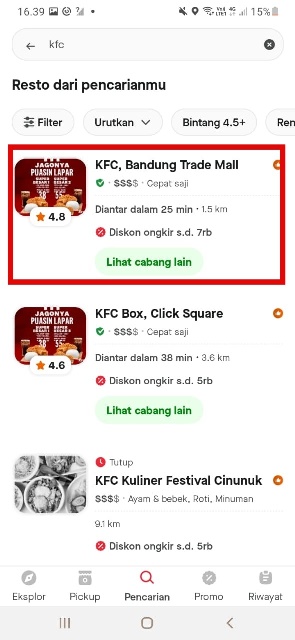 Cari Restoran yang Kamu Inginkan