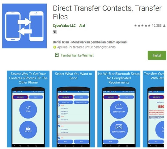 Direct Transfer Contacts Transfer Files - Apk Transfer Kontak