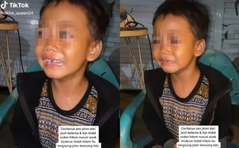 Kasihan Diduga Dibuang Bocah Menangis Histeris Usai Diturunkan di Pinggir Jalan Oleh Ibunya