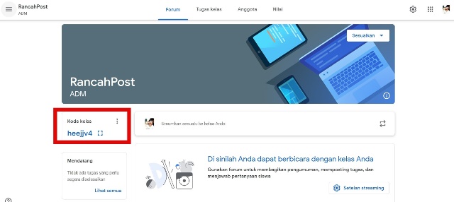 Kelas siap digunakan