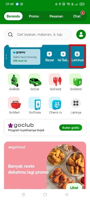 Mengubah PIN di Gojek