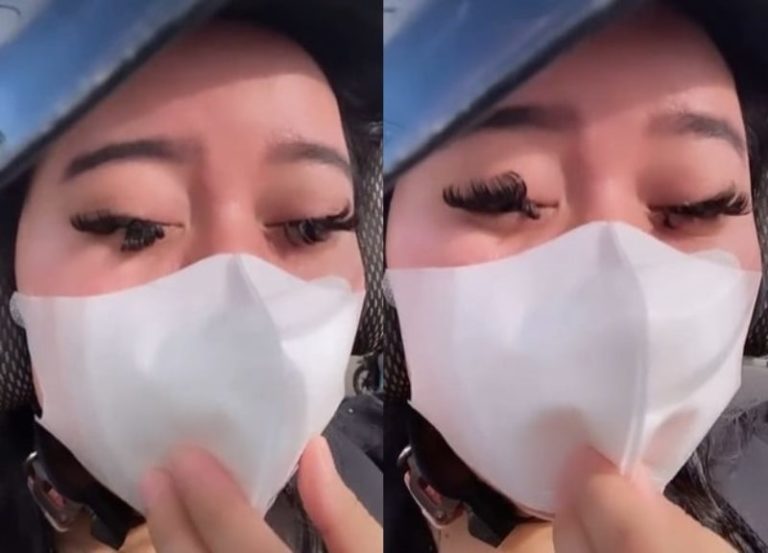 Momen Kocak Cewek Naik Motor Usai Extension Bulu Mata Auto Susah Melek
