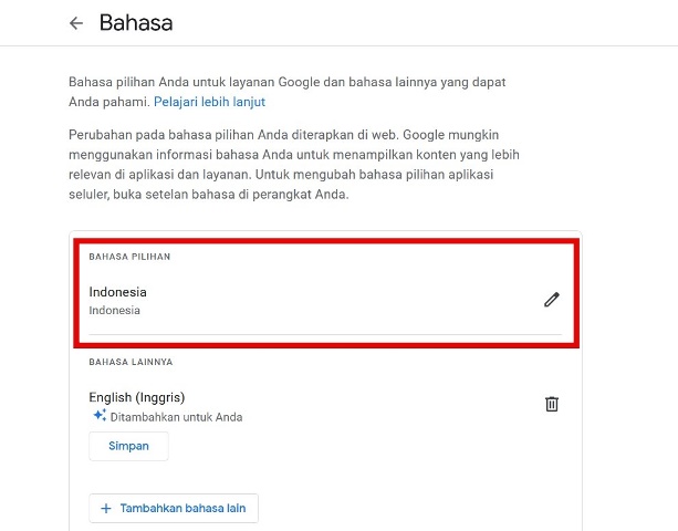 Pilih Bahasa