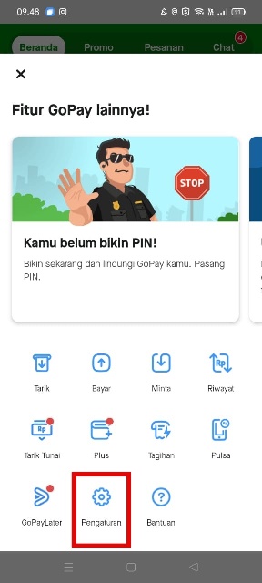 Cara Mengganti PIN Gopay