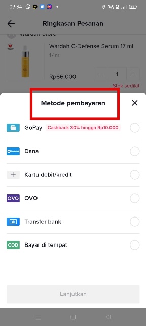 Pilih Metode Pembayaran 