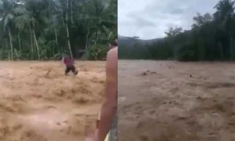 VIRAL Video Pemuda Terjun dari Jembatan ke Sungai Berarus Sangat Deras