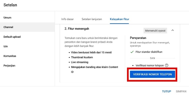 Verifikasi Nomor Telepon