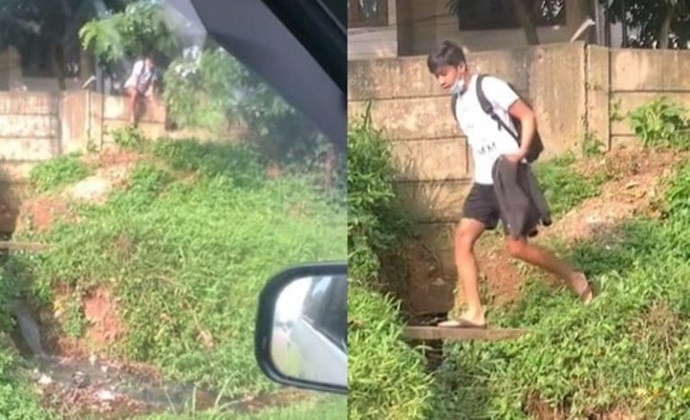 Viral Aksi Nekat Pria Panjat Tembok Pembatas Saat Dijemput Teman di Pinggir Tol