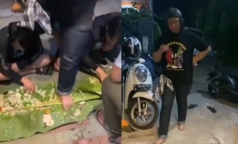 Viral Aksi Pria Injak Nasi yang Sedang Dimakan Temannya Bercandanya Kelewatan