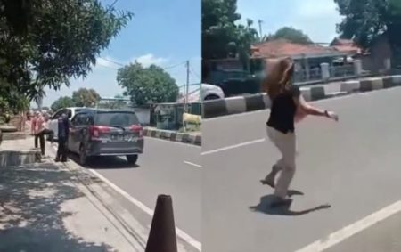 Viral Video Pelakor Lari Tunggang Langgang Dikejar Istri Sah Gegara Kepergok di Jalan