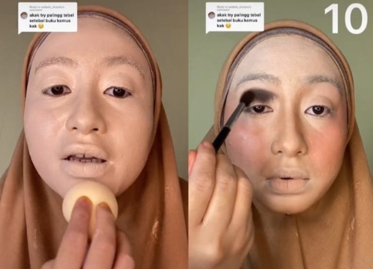 Wanita Asal Malaysia Pakai Makeup Hingga 10 Lapis Hasilnya Langsung Bikin Kaget