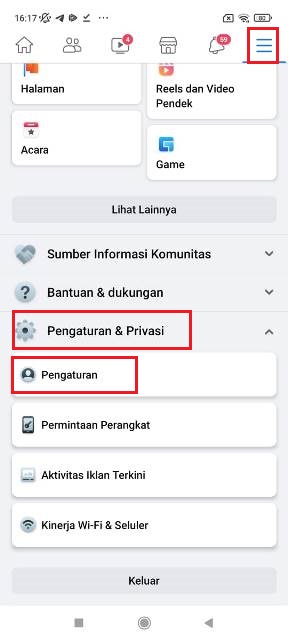 Cara ke Pengaturan Facebook