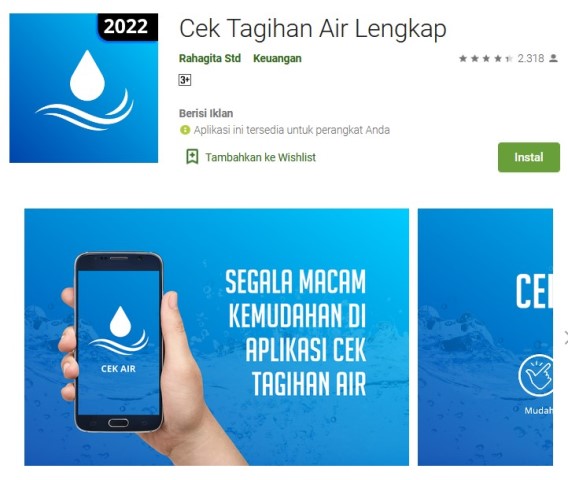 Cek Tagihan Air Lengkap - Apk Cek Tagihan PDAM