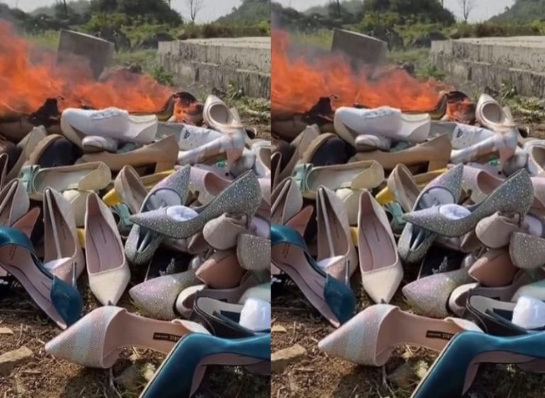 Detik detik Puluhan Sepatu yang Masih Bagus Dibakar Netter Menangis Melihat ini