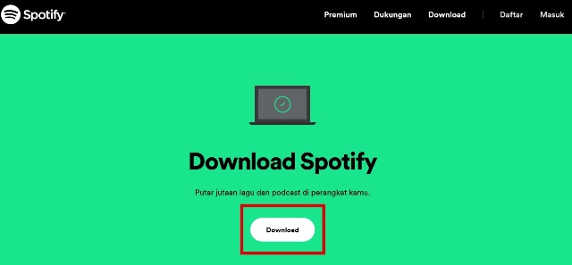 Download Spotify di Laptop