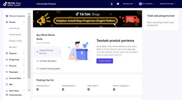 Lengkapi Profil Toko