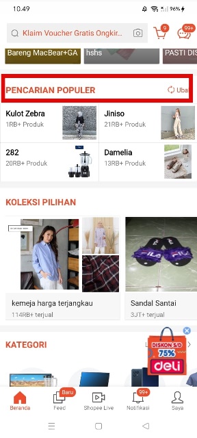 Pencarian Populer