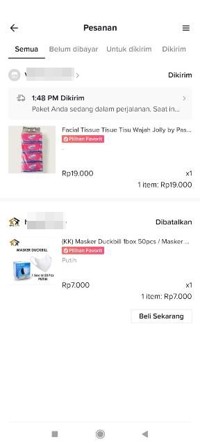 Pesanan TikTok Shop