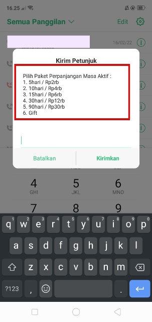 Pilih Paket Masa Aktif