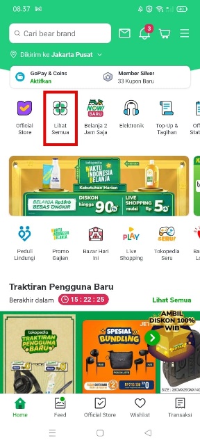 Pilih menu Lihat Semua