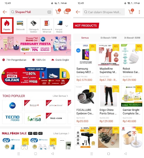 Populer di Shopee Mall