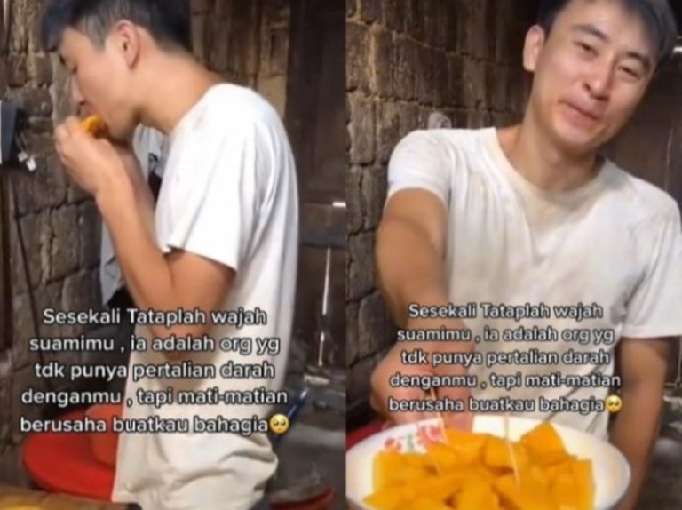 Sweet Banget Suami Rela Hanya Makan Biji Mangga dan Berikan Dagingnya Untuk Istri