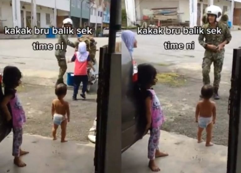 Tak Mau Ditinggal Anak ini Histeris Lihat Sang Ayah Hendak Berangkat Bertugas