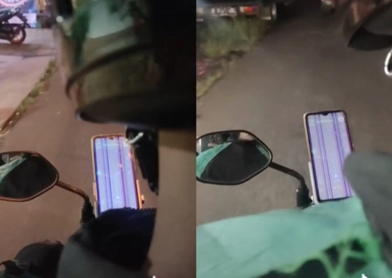 VIRAL Driver Ojol Pakai HP dengan Layar Rusak Bikin Penumpang Iba