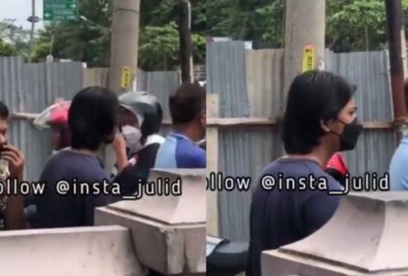 VIRAL Pemuda Diduga Iqbaal Ramadhan Antre Beli Minyak Goreng di Pinggir Jalan