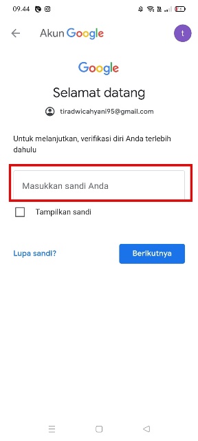 Verifikasi untuk Penggantian Sandi