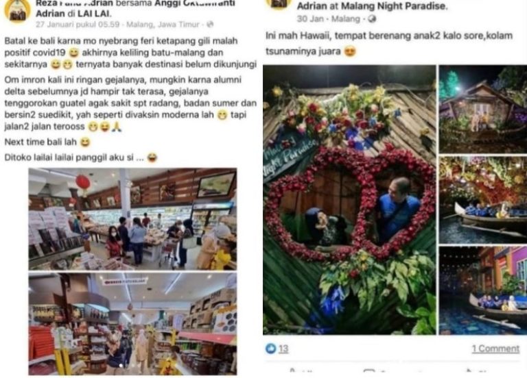 Viral Warga Positif Covid 19 Batal ke Bali Akhirnya Pilih Jalan jalan di Malang