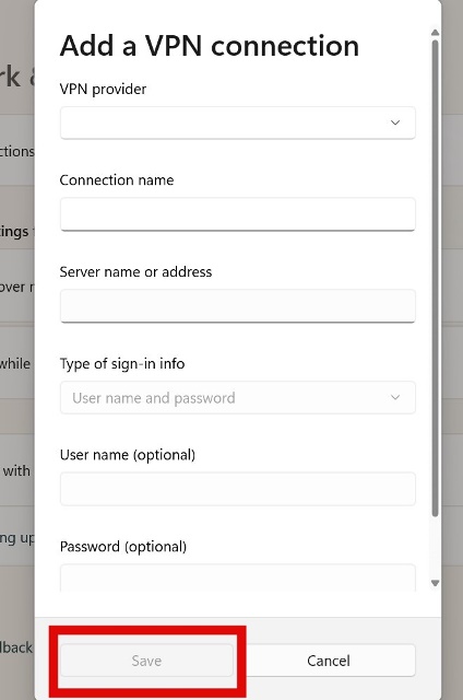 Add a VPN Connection