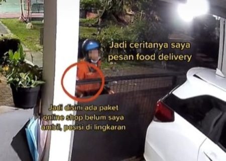 Antar Makanan Driver ini Terekam CCTV Curi Paket Olshop Milik Pelanggan