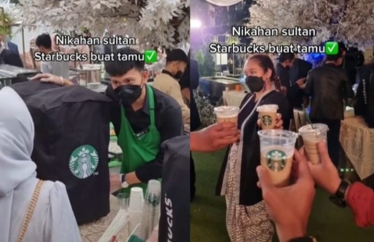 Auto Bikin Betah Acara Nikahan ini Suguhkan Kopi Starbucks Untuk Tamu Undangan