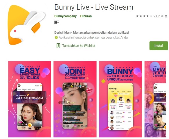 Bunny Live - Apk serupa dengan Bigo