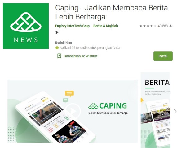 Caping - Apk Penghasil Uang Tanpa Undang Teman